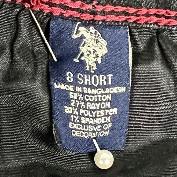 U.S. Polo Assn. Denim Co. Black Denim Skinny Jeans Mid-Rise Stretch Size 8 Short - Picture 10 of 12